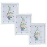 Kuber Industries Photo Frame For Home Décor|Use Horizontal & Vertical|Crystal Clear Glass|Perfect For Home, Office And Shop "21.8x26.9CM"-Pack of 2 (White)